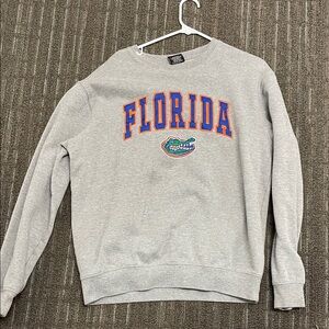 Colosseum Gray Florida Crew Neck Sweater